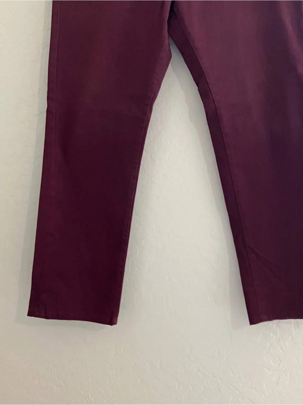 Truth Substance Common Sense Men’s Burgundy Chino Pants 32x26 Straight Leg